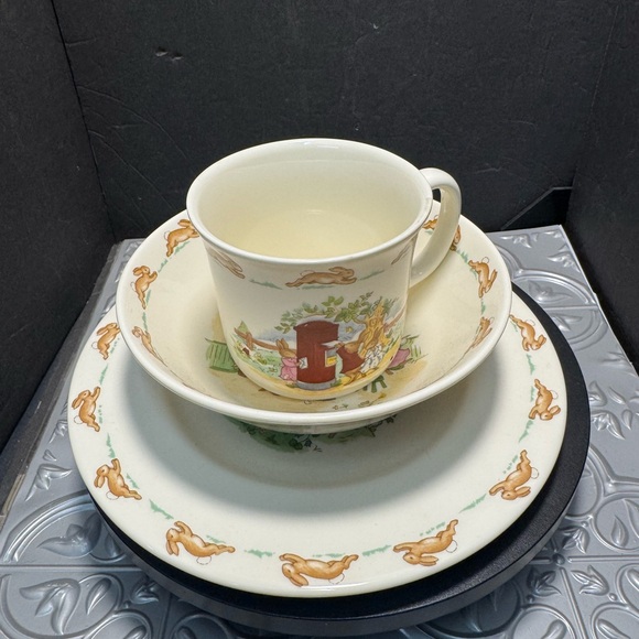 2002 Royal Doulton for Kids Bunnykins Cup Bowl Plate 3pcs - Picture 2 of 10
